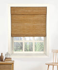 Cozy Cordless Top Down Bottom Up Bamboo Roman Shades For Windows With Privacy And Light Control Woven 100 Percent Jute Roman Blind installed