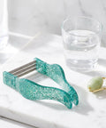 Cordless Handheld Facial Hair Remover Spring Epilator Set 3 Pack Metal and Plastic Threading Tool for Gentle Hair Removal Portable for Neck Chin and Travel No Batteries Needed Ideal for Women, green resin