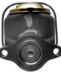 Front view of Gold Brake Master Cylinder Assembly With Pressure Tested SAE J1153 J1154 Performance Cast Iron And Aluminum Construction