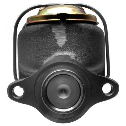Front view of Gold Brake Master Cylinder Assembly With Pressure Tested SAE J1153 J1154 Performance Cast Iron And Aluminum Construction