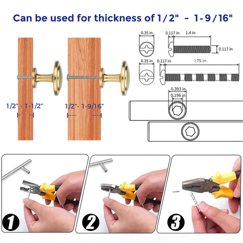 Slick Brushed Brass Solid Kitchen Cabinet Pulls And Round Drawer Knobs 15 Pack Heavy Duty Gold Hardware Quick Install Top Shelf Quality Upgrades That Bring Slick Modern Vibes To Every Home Space