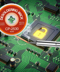 Three Size Copper Desoldering Wick Kit For No Clean Solder Removal 0.08 In 0.10 In 0.12 In showing bronze braid on PCB