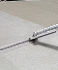 Round End Fresno Concrete Float 36 By 5 Inches, Carbon Steel With Adjustable Thread Bracket in use on wet concrete
