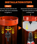 Installation steps for using 38mm One And A Half Inch Beefy Bi Metal Hole Saw With Eight Percent Cobalt HSS M42 Teeth