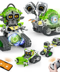 5 In 1 STEM RC Robot Building Kit With 478 Pieces For Coding And Engineering Includes Animal Snails AI Robots And Engineering Vehicles