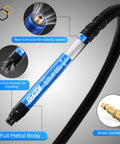 One Eighth Inch Pneumatic Pencil Die Grinder Running Sweet At 56000 Rpm Air Drive For Crushing Burrs And Top Shelf Metal Finishing Rig Built High Precision Handheld Micro Grinding Tool with full metal body and brass connector.