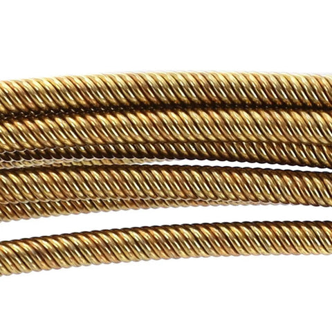 Close-up of Heavy Duty Universal Fish Tape Wire Threader Tool With Flexible Spring, showing twisted steel coil design.