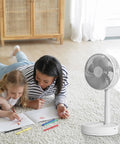 8 Inch Oscillating Desk Fan With Rechargeable Battery USB Powered Quiet Portable Cooling For Office And Home in living room