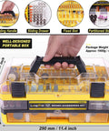 619 Piece Rotary Tool Accessories Kit With One Eighth Inch Shanks case with sliding drawer and folding handle