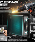 Pry-resistant design of Compact Drop Slot Safe Box With Digital Keypad Lock For Cash Money, Documents, Jewelry, and Valuables.