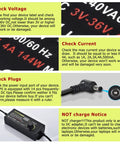 Instructions and components for Adjustable Universal Power Supply Adapter 4A 144W Variable DC Output 3V To 36V with 14 tips shown.