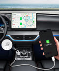 Lightning CarPlay Cable For iPhone Fast Charge And Data Transfer USB A To Lightning Cord 3Ft Tangle Free Car Charger White in car