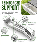 Detailed view of Five Inch Gutter Hangers Kit, 25 Pack Heavy Duty Hidden Brackets With Pre Inserted Screws, Aluminum Gutter Brackets