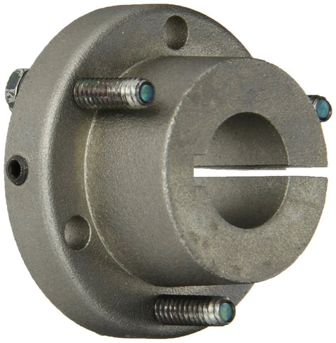 Three Quarter Inch Quick Disconnect Bushing Sintered Steel For Drive Shaft Mounts Pulleys Sheaves And Sprockets Split Flange Tapered For A Tight Shaft Clamp Built Tough 0.75 Inch Bore 1.375 Inch Outside Diameter 1.06 Inch Length