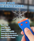 Two Pack Plastic Razor Blade Scraper With Twenty Replacement Blades for Sticker Decal Removal in hand