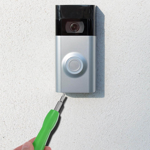 All In One Ring Video Doorbell Screwdriver Kit With Double Ended Torx T6 And T15 Magnetic Bits 20 Replacement Screws No Fuss Password Reset Pro Grade Magnetic Handle Blue Compact Set For Easy Installations used to install a video doorbell