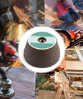 Image of Heavy Duty Emery Buffing Wheel For Tile Granite Stone Marble Ceramic Carving And Polishing With Thickened Abrasive Sanding Disc.