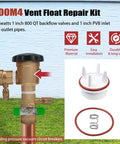 Vent Float Repair Kit For Watts 1 Inch 800QT Backflow Valve And 1 Inch Pressure Vacuum Breaker Replacement Parts 800M4 Model