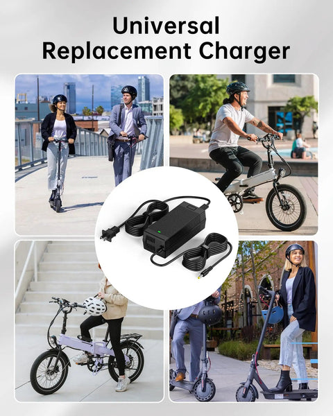 54.6V 2A Five Connector Electric Bike Charger For 48V Lithium Batteries Works With Lectric XP 2.0 And 3.0 Ecotric City Beach Evercross H5 H7 Ebikes And More With Wide Input 100 240V For Fast Plug And Play Home Charging