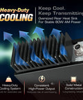 RCI-39VHP Plus 10 Meter Amateur Radio cooling system with oversized rear heatsink for stable 80W AM power.