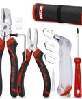 Killer Glass Cutter Set With Solid Oil Feed Tool For Smooth Line Adjusts From 2mm To 20mm Featuring 8 Inch Running Pliers and Grozer Breaker Pliers in storage bag