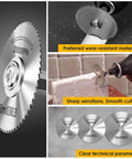 Kuenuilr six-pack HSS drill saw blades with 1/4 in hex shank; diameters 35/44/50 mm for drills.