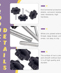 60Pcs M4 X 20 Hex Shaped Star Clamping Knobs Kit With 304 Stainless Steel Hex Nuts and Washers for Machinery Use