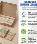 Totally Splinter Free Popsicle Sticks Bulk Pack Of 300 Natural Wood Craft Sticks 4.5 Inches Long in a cardboard box with safety certifications.