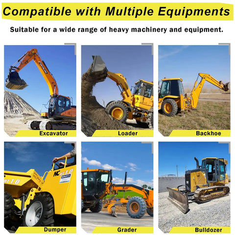 Image showing excavator, loader, backhoe, dumper, grader, bulldozer for 135 Piece Heavy Equipment Keys Master Set Pro Grade Universal Key Kit for over 3000 machines.