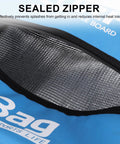 Close-up of moisture-proof zipper on Insulated Cooling Pack for Seaside Adventures and Water Sports