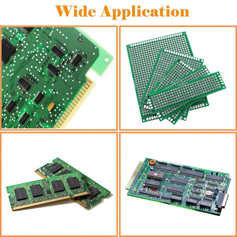 48 Piece Double Sided PCB Board Kit For DIY Soldering And Electronic Prototyping Compatible With Arduino Projects, green boards displayed.