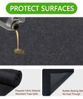 Heavy Duty Garage Floor Mat 32 By 64 Inch Absorbs Oil And Grease On Contact Under Car Rubber Backing Reusable Absorbent Pad