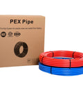 DIY Ready Half Inch Pex B Pipe Tubing Kit 200 Feet With Red And Blue Rolls For Potable Water Hot And Cold Water