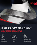 PowerClean X70 Medium Duty Cloths For Industrial Cleaning, Absorbent White Towels That Stand Up To Oil Dirt Grime And Solvents
