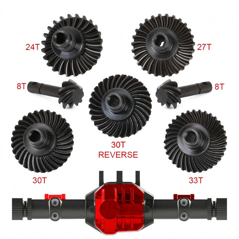 Beefed Up Bevel Gear Set 30/8T For Front And Rear Universal Drives In 1/10 Scale RC Crawlers Hardened Steel Gear Upgrade