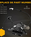 Driver Side Power Sliding Door Motor Assembly With Cable Fits Honda Odyssey 2011 To 2017, showing detailed part numbers and connections.