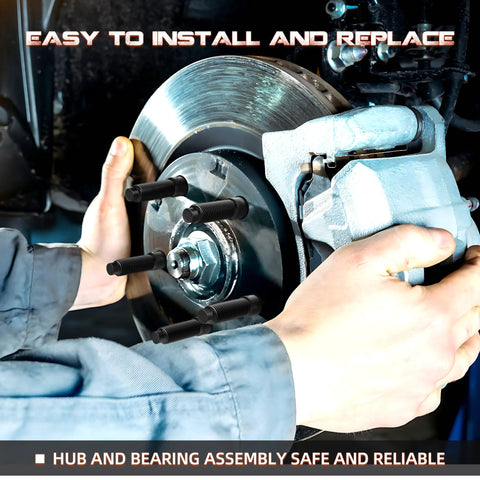 Mechanic installing Wheel Hub And Bearing Assembly 515151 Front Or Rear Compatible With Ram 1500 2012 Through 2018 And Ram 1500 Classic 2019 5 Lug With ABS Beefed Up OEM Quality