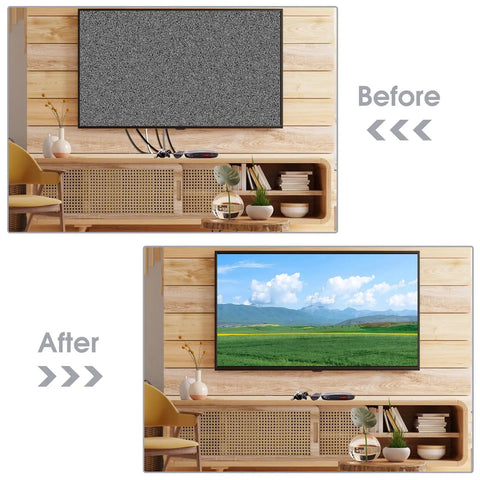 Before and after using 2 Inch Desk Grommet Cable Management 2 Pack White Cord Hider For Wall Mounted TV Desk Hole Cover