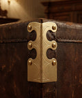Retro Metal Corner Protectors 20 Pack for Boxes and Wooden Cases old school charm edge guards on a vintage box corner