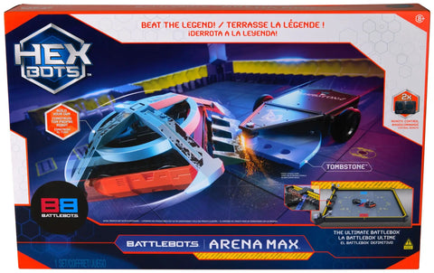 BattleBots Arena MAX Remote Control Robot Toy Set With Over 30 Pieces For Kids 8 And Up Batteries Included Ready For Competitive Arena Battles And Creative Custom Builds For Boys And Girls in packaging