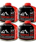 Isobutane Camping Stove Fuel Canister 230 Gram Butane Propane Blend Lightweight Gas Canister For Backpacking 4 Pack