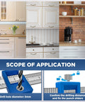 Cabinet Hardware Jig For Handles, Knobs, And Pulls, Pro Grade Punch Locator Drill Guide Template for Accurate Door and Drawer Installations