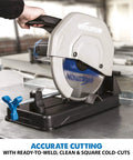 Heavy Duty 14 Inch Metal Cutting Chop Saw With 14 Inch Carbide Tipped Blade Dry Cut Miter 45 Degrees For Precise Metal Work