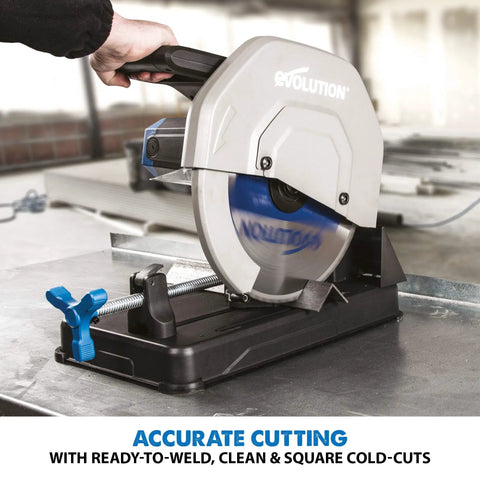 Heavy Duty 14 Inch Metal Cutting Chop Saw With 14 Inch Carbide Tipped Blade Dry Cut Miter 45 Degrees For Precise Metal Work