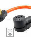 1.5 Ft Welder Adapter Cord 10/3 STW 3-Prong 10-30P Dryer Plug To 6-50R Welder Outlet WD1030650-018
