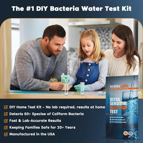 Family testing water quality with Tough As Nails Bacteria Water Test Kit For Homes And Wells Delivers Snappy Six Hour Results Detects Coliform E Coli In Drinking And Tap Water Four Pack Straight Up Lab Quality No Drama.