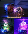 Bluetooth Music Tesla Coil Arc Plasma Loudspeaker Desktop Experiment Toy Model SSTC SS02 glowing arcs, colorful lights