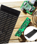 Durable Circuit Board Bracket Anti Static Storage Rack PCB holder for electronics on wooden workspace with PCBs