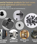 Rivet Nut Tool Kit For Furniture Automotive Marine And Industrial Projects Pro Grade SAE Black Carbon Steel Rivnut Set