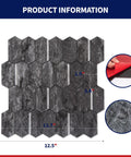 10 Pack Peel And Stick PVC Tile Sheets For Kitchen Backsplash And Bathroom Vanities Fireplace Decor Easy Install No Mess Durable Eco Friendly Vinyl With Extra Strong Adhesive And Heat Moisture Resistance 13.5 By 11.4 Inches showing detailed size and texture information